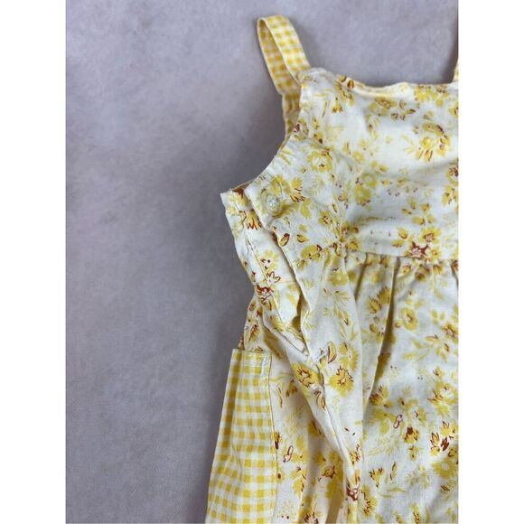 Vintage Yellow Floral Bubble Jumper Hushpuppies Size 12M 90s Y2K - Picture 4 of 5